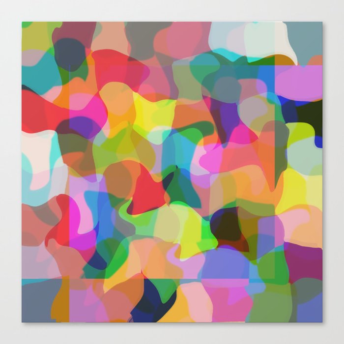 Modern Abstract Chroma Multicolor Canvas Print