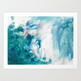 Waves of turquoise Art Print