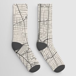 USA, Metairie City Map Socks