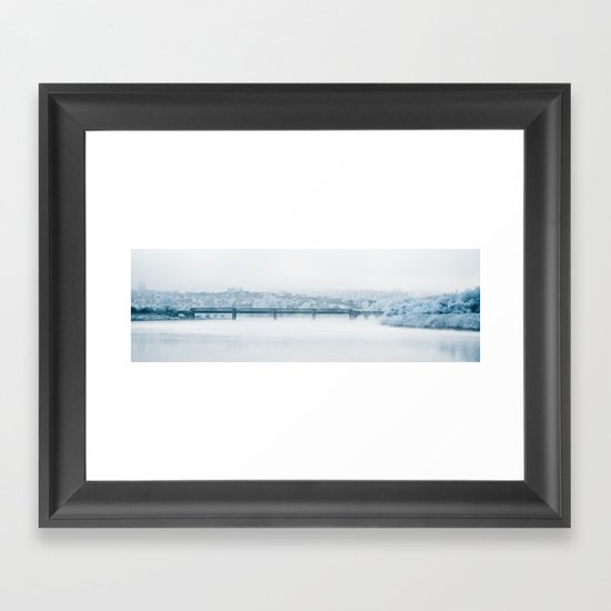 Railyway Bridge, River Usk Framed Art Print