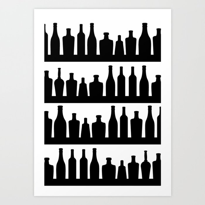 Classic Bottles Art Print