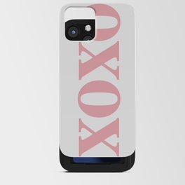 Coral XOXO iPhone Card Case