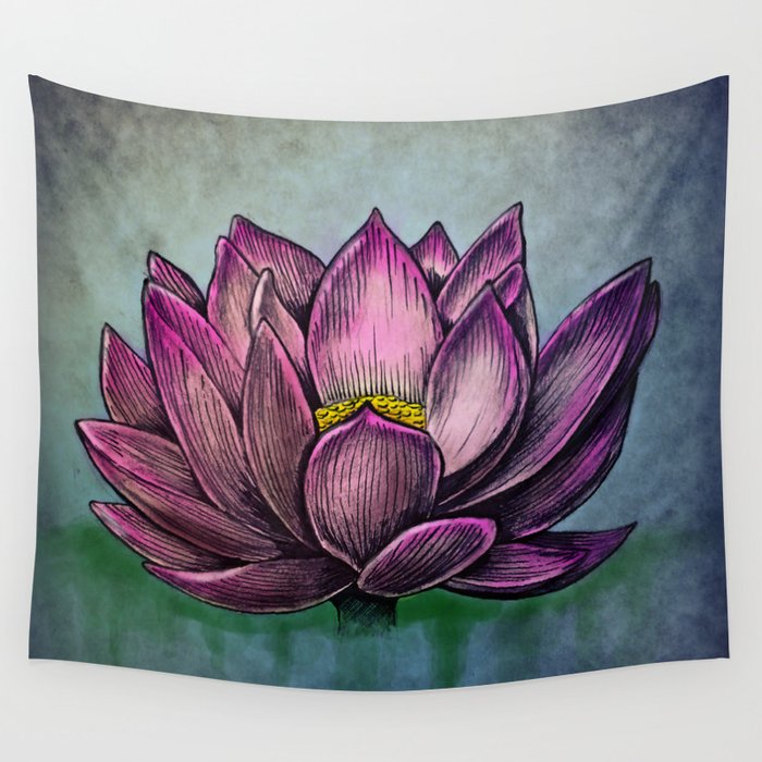 Lotus flower wall tapestry best sale