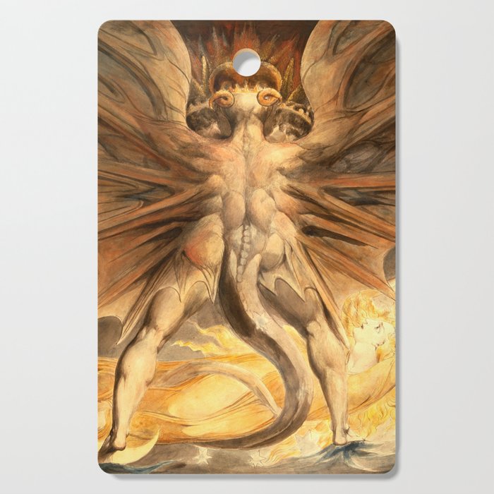 William Blake The Great Red Dragon And The Woman Clothed In Sun William Blake The Great Red Dragon And The Woman Clothed In Sun 2 Cutting Board