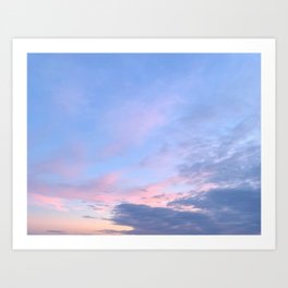 Pinkish Blue Sky Art Print