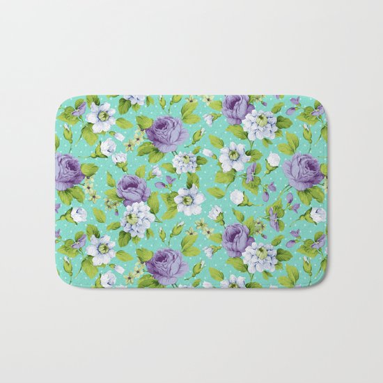 Hopeless Romantic - aqua version Bath Mat