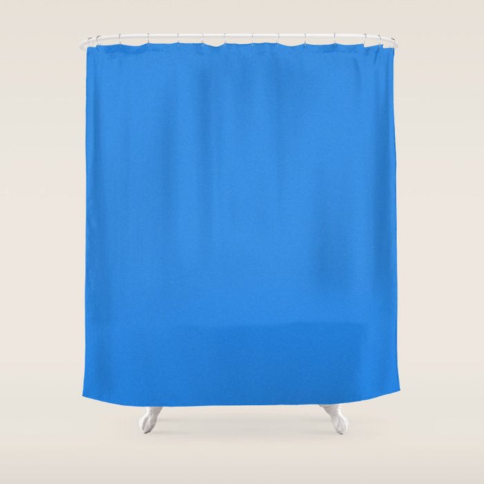Dodger Blue Pixel Dust Shower Curtain By Melanges Society6
