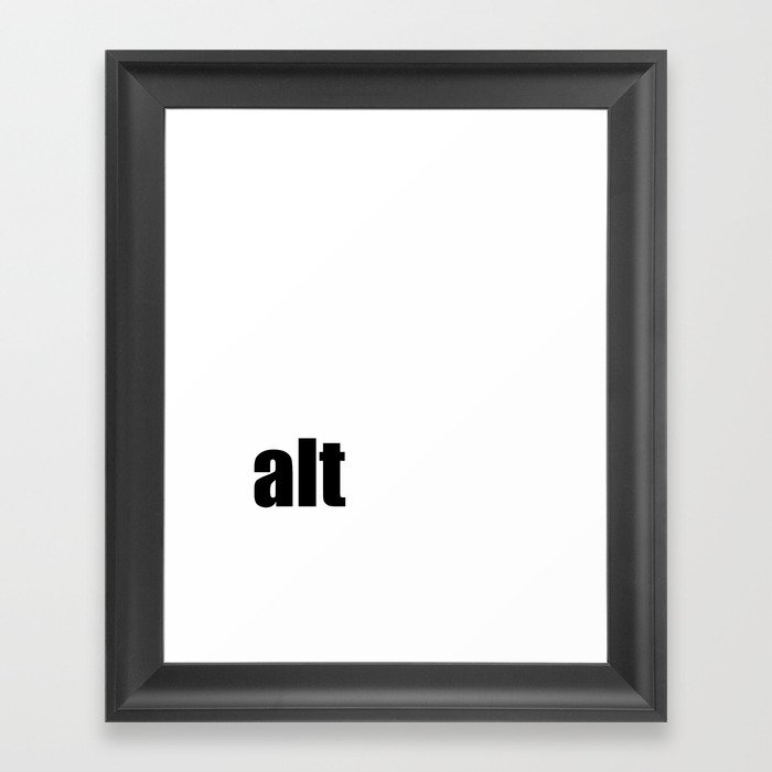 Alt Framed Art Print