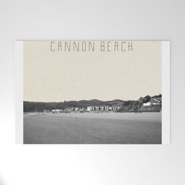 Cannon Beach Oregon | Black and White Minimalism Welcome Mat