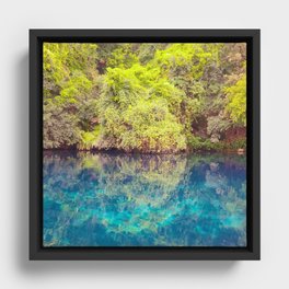 Pure Nature Lagoon Framed Canvas