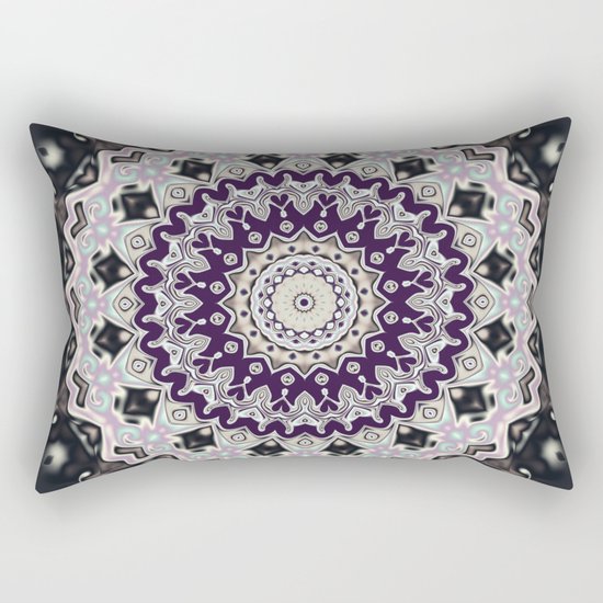 Black and white mandala (almost) Rectangular Pillow