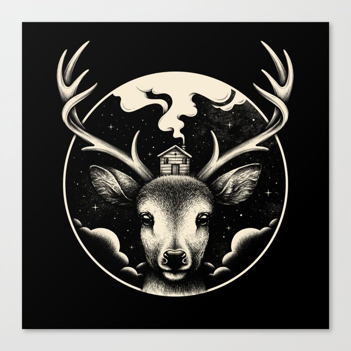 Deer Home Canvas Print