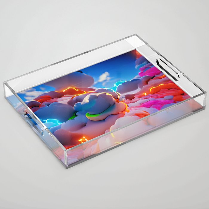 color clouds Acrylic Tray