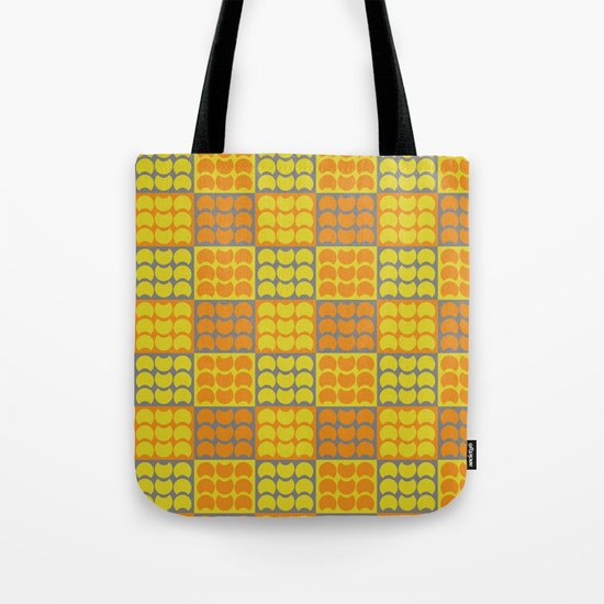 Hob Nob Orange Quarters Tote Bag