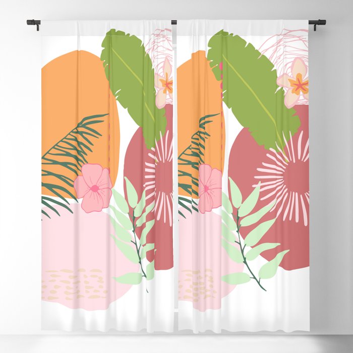 Minimal Modern Tropical Blackout Curtain