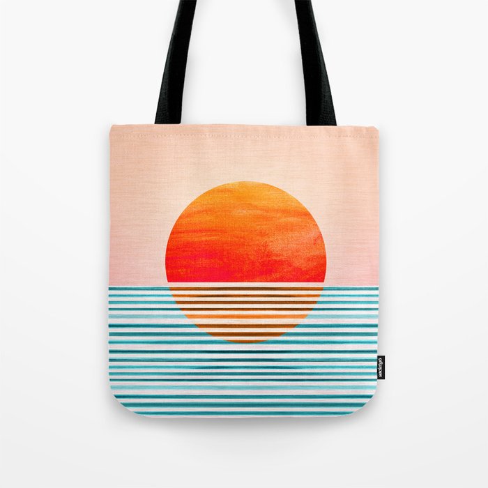 Minimalist Sunset III / Abstract Landscape Tote Bag