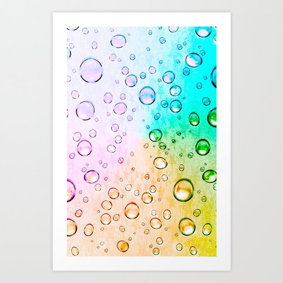 RAINBOW RAINDROPS Art Print