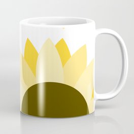 Sunflower on white by Mendi Vernatter Coffee Mug