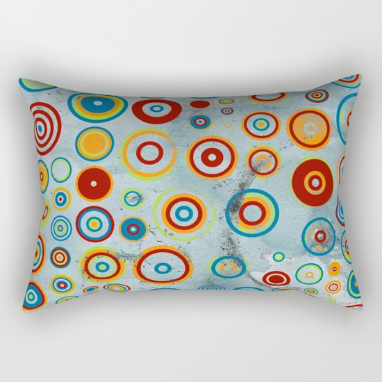 retro circles Rectangular Pillow