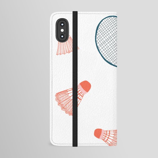 Vintage Badminton Print In Blue And Red Iphone Wallet Case By Shoshannah Society6 Vintage Badminton Print In Blue And Red Iphone Wallet Case By Shoshannah Society6
