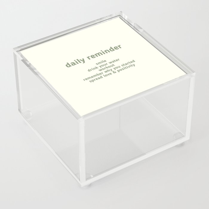 Daily Reminder Quote Acrylic Box