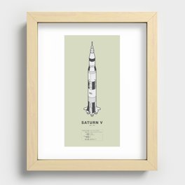 Space Rocket – Saturn V Recessed Framed Print