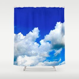 Clouds in a Clear Blue Sky Shower Curtain