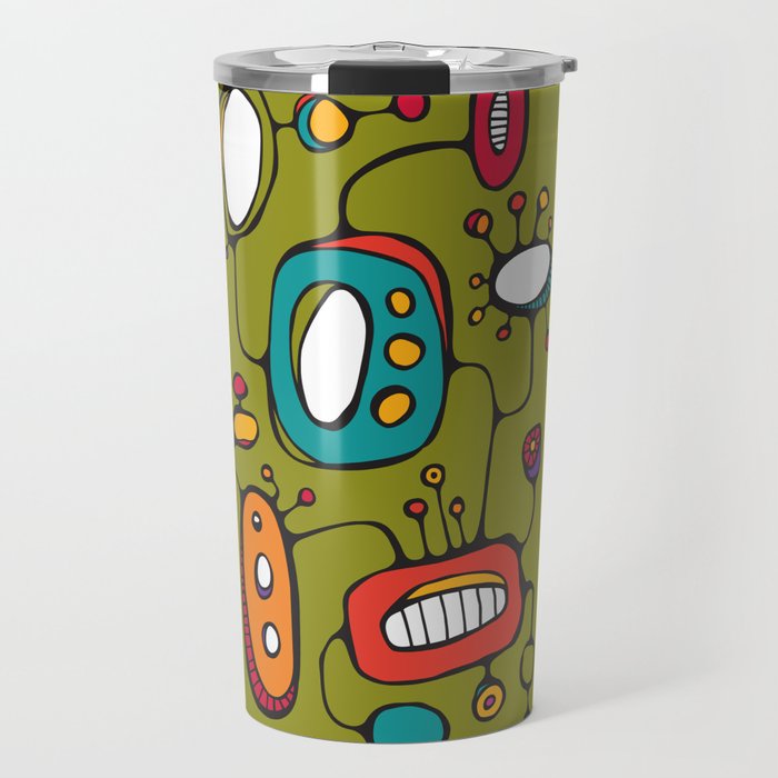 Scribbles 02 in Color Travel Mug