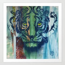 Tiger Blue Art Print