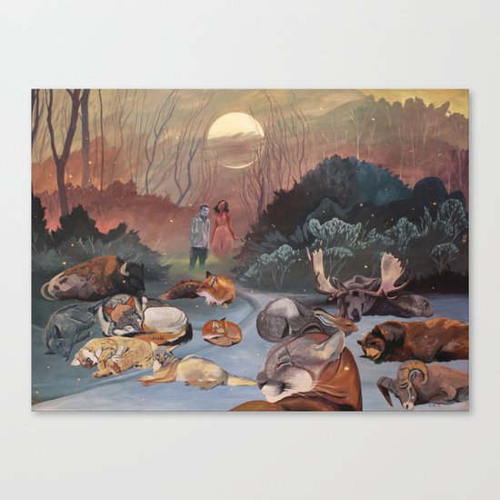 Sleeping Animals Canvas Print