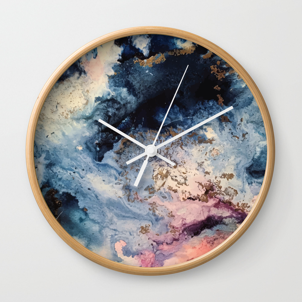 Rage Alcohol Ink Painting Wall Clock By Elizabethschulz Society6