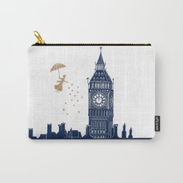 Mary Poppins and Big Ben linocut Carry-All Pouch