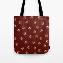 Acorn Pattern-Maroon Tote Bag