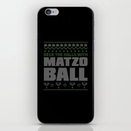 Menorah Deck Matzo Balls Ugly X-Mas Hanukkah 2021 iPhone Skin