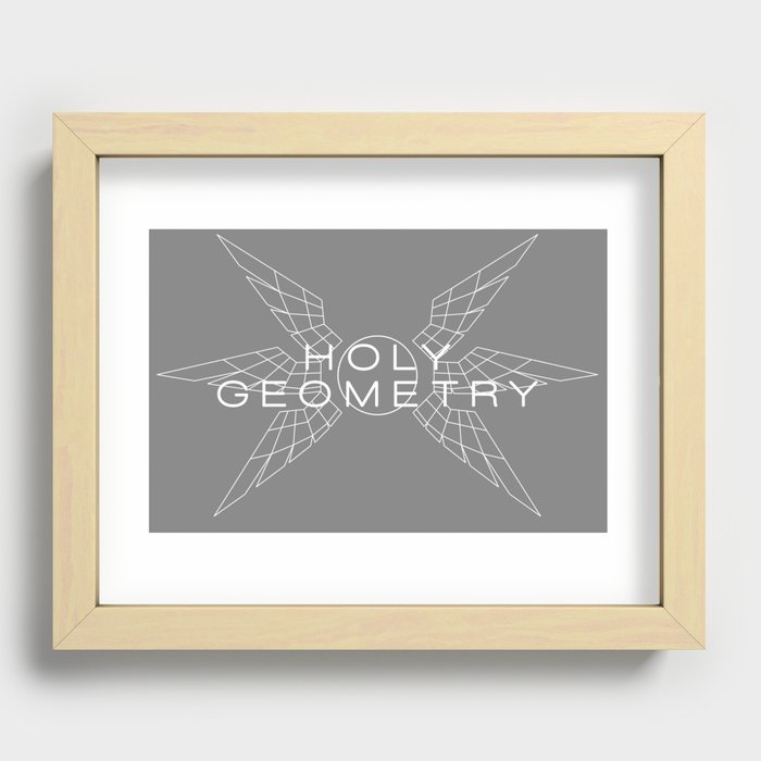 HOLY GEOMETRY (white) Recessed Framed Print