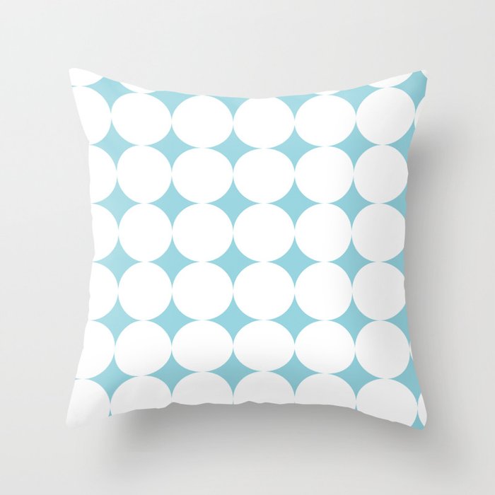 White Summer Dots - medium Throw Pillow