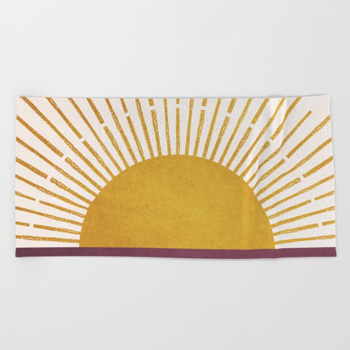 Marsala Sunset Beach Towel
