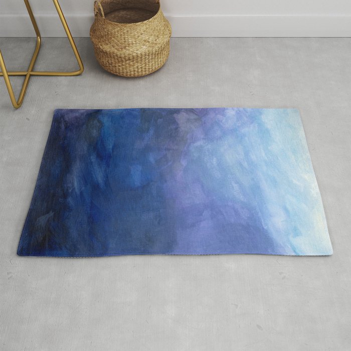 Purple Water Color Ombre Rug