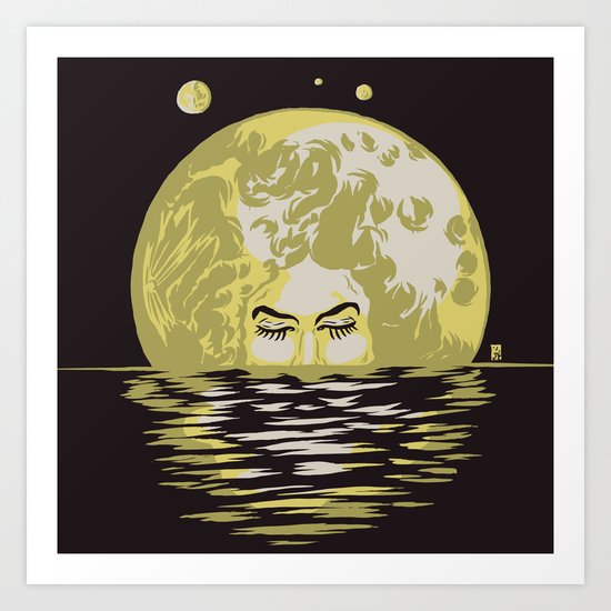 Miss Moonlight Art Print