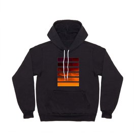 Cotton Candy Vibrant Summer Sunset Cloudy Sky Birds Migration - Red Orange Black Purple Clouds Hoody