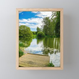 Fishing Lake Framed Mini Art Print