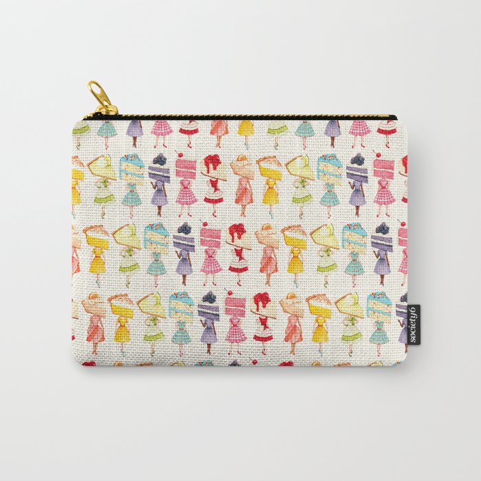 Rainbow Cake Head Pin-Up Pattern Carry-All Pouch