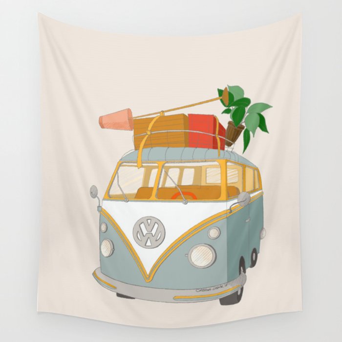Hippie van tapestry online