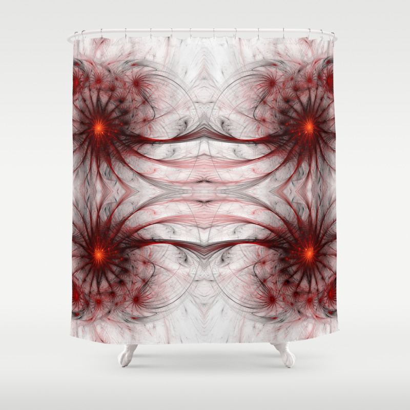 Crown Of Thorns Abstract Fractal Artwork Shower Curtain By