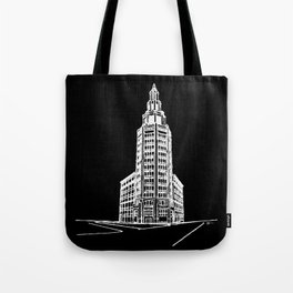 the Electric Tower at Night Tote Bag