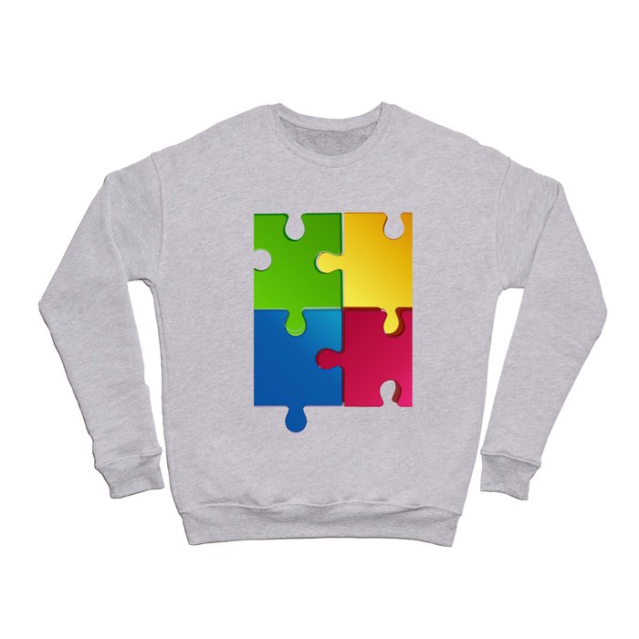 Colorful Jigsaw Crewneck Sweatshirt