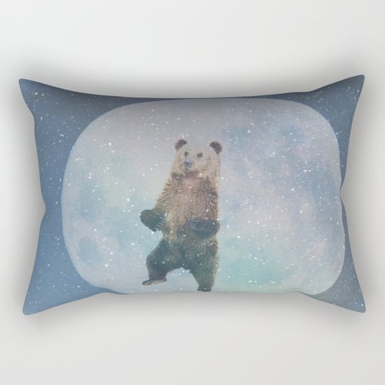 Bear Moon Rectangular Pillow