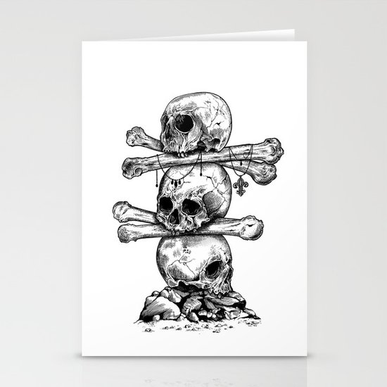 Skull Totem Stationery Cards