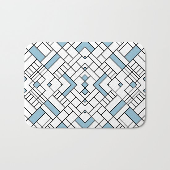 PS Grid 45 Sky Blue Bath Mat