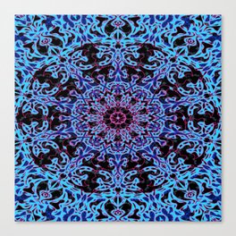 Blue Mystic Floral  Canvas Print